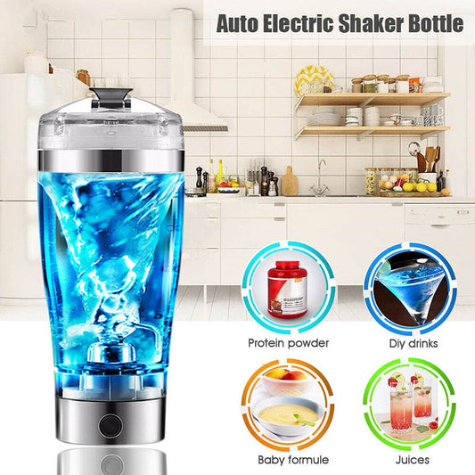 Electric Protein Shaker Bottle – USB Rechargeable Vortex Blender (600mL)