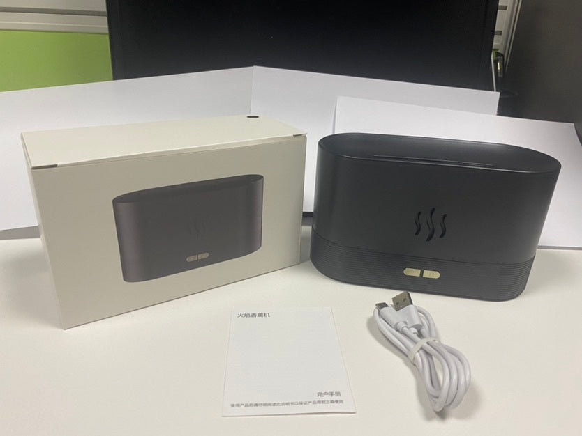 Flame Effect Aroma Diffuser – RGB LED Humidifier with Essential Oil Option (180mL)