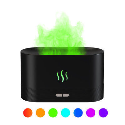 Flame Effect Aroma Diffuser – RGB LED Humidifier with Essential Oil Option (180mL)