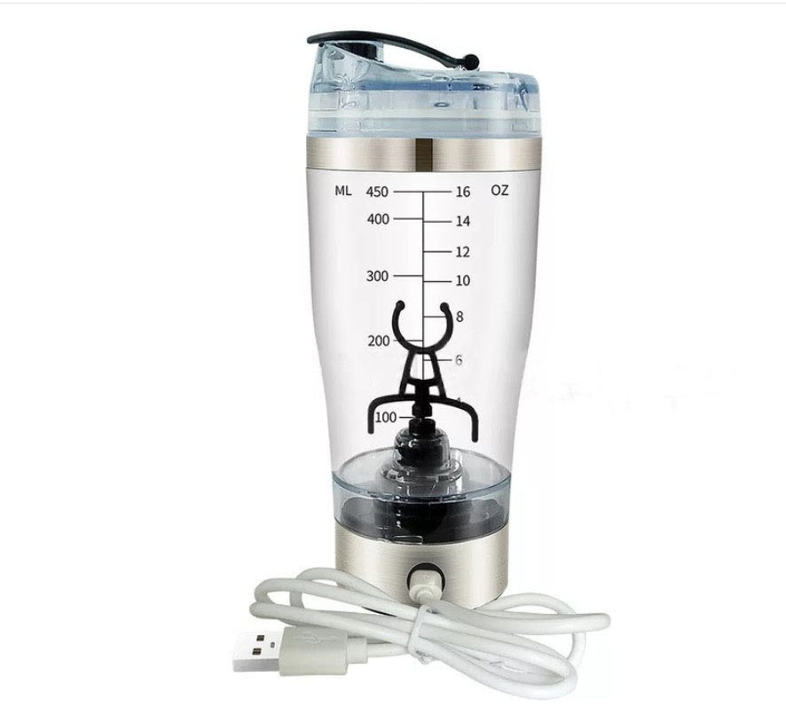 Electric Protein Shaker Bottle – USB Rechargeable Vortex Blender (600mL)